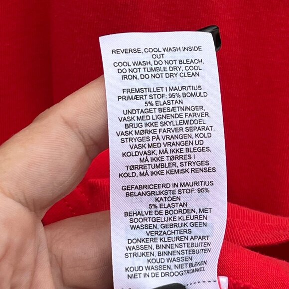 Gymshark Red Cotton Logo Short Sleeve T Shirt Size S - Picture 6 of 8